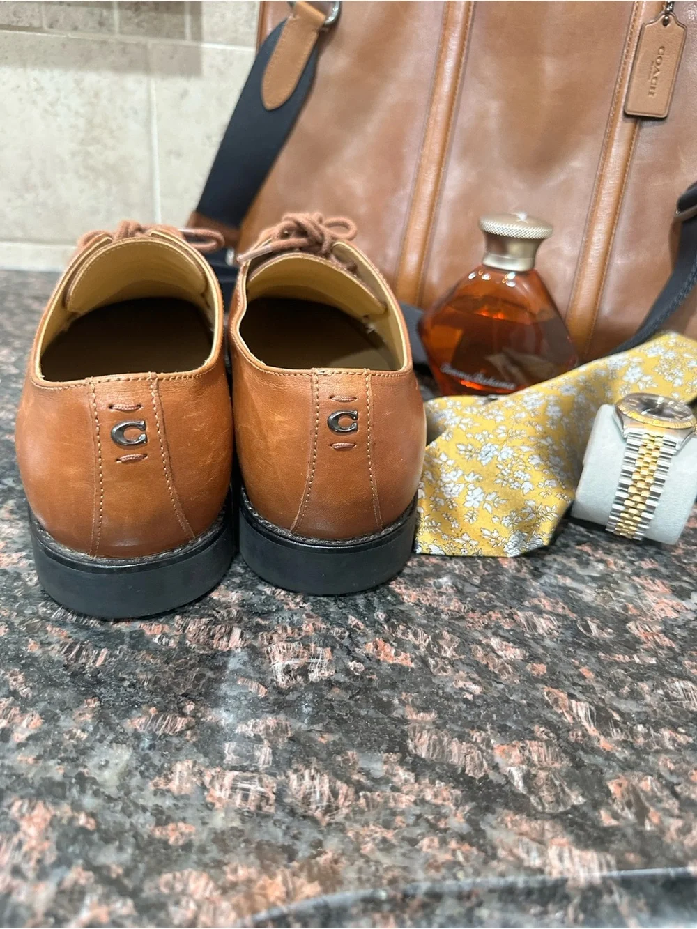 Coach Men's Brown Leather Oxfords